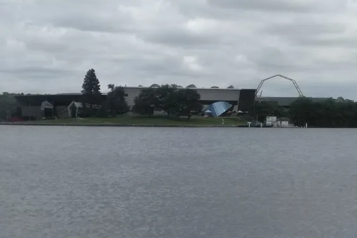 National Museum of Australia seen from across Lake Burley Griffin.